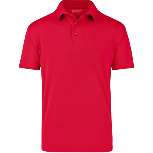 ein rotes poloshirt mit einem kragen und einem geknöpften kragen Function Polo - Polohemd aus hochfunktionellem CoolDry® (Bild 1)