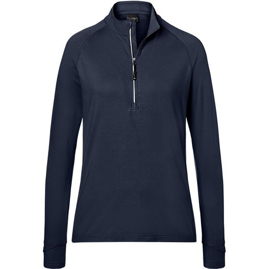 Ladies' Sports  Shirt Half-Zip - Langarm-Shirt mit Reißverschluss für Sport und Freizeit (Bild 1)