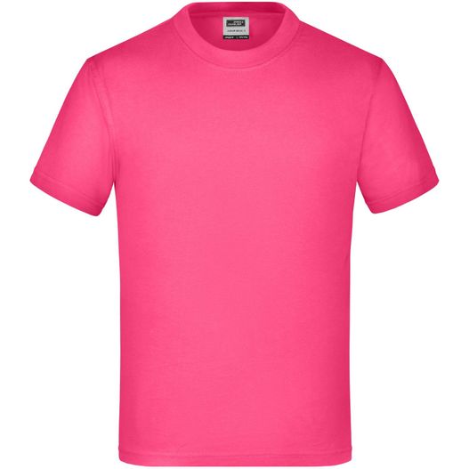 ein helles rosa t-shirt auf weißem hintergrund Junior Basic-T - Kinder Komfort-T-Shirt aus hochwertigem Single Jersey (Bild 1)