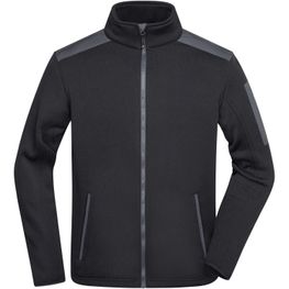 Men's Knitted Fleece Jacket - Superweiche, warme Strickfleece Jacke