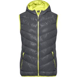 Ladies' Down Vest - Ultraleichte sportliche Daunenweste mit Kapuze