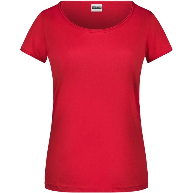 Ladies'-T - T-Shirt mit trendigem Rollsaum