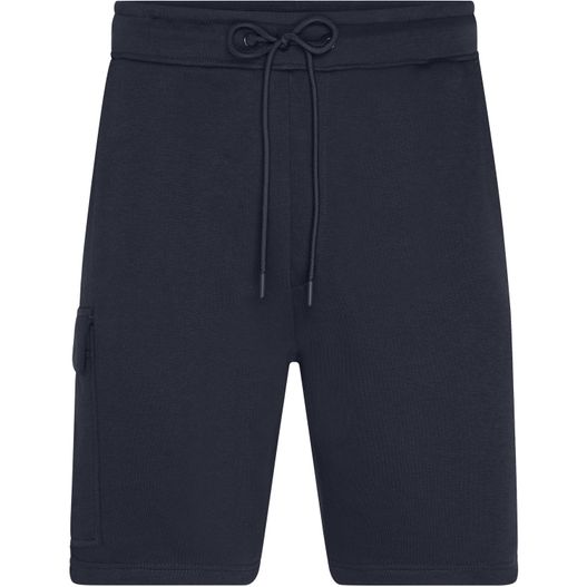 Men's Lounge Shorts - Modische, kurze Sweathose aus BIO-Baumwolle im Cargo-Style (Bild 1)