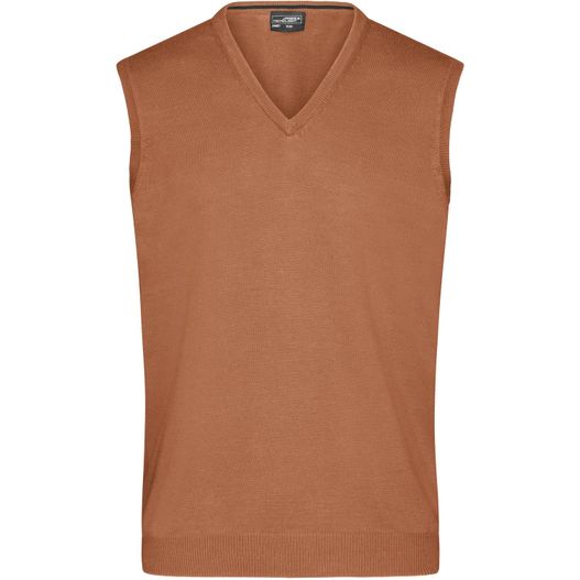 Men's V-Neck Pullunder - Klassischer Baumwoll-Pullunder (Bild 1)