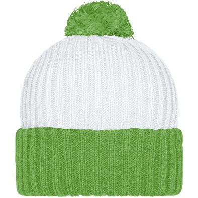 Knitted Cap with Pompon - Trendige Pomponmütze in vielen Farben