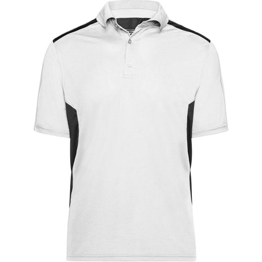 ein weißes und schwarzes poloshirt mit schwarzem streifen Craftsmen Poloshirt - STRONG - - Funktions Polo (Bild 1)