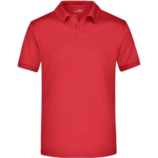 ein rotes poloshirt mit weißem kragen Men's Active Polo - Funktionelles Polo für Freizeit und Sport (Bild 1)