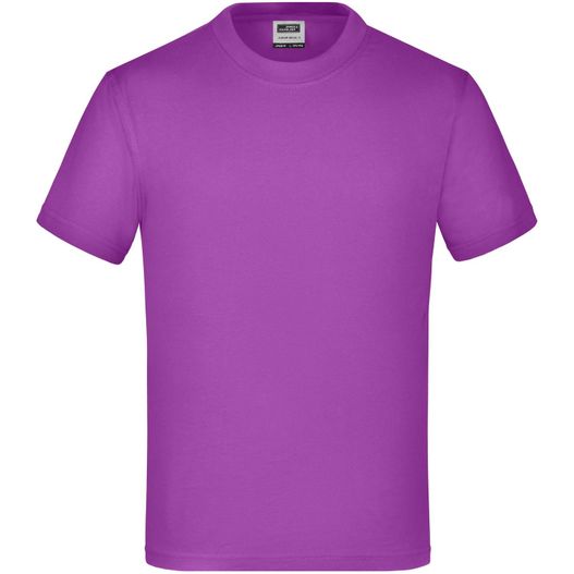 ein lila t shirt auf weißem hintergrund Junior Basic-T - Kinder Komfort-T-Shirt aus hochwertigem Single Jersey (Bild 1)