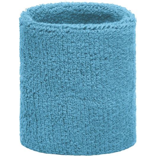 ein blaues armband mit weißem hintergrund Terry Wristband - Armschweißband aus weichem Frottee (Bild 1)