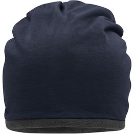 Fleece Beanie - Lässige Mütze mit Fleece-Kontrastabschluss