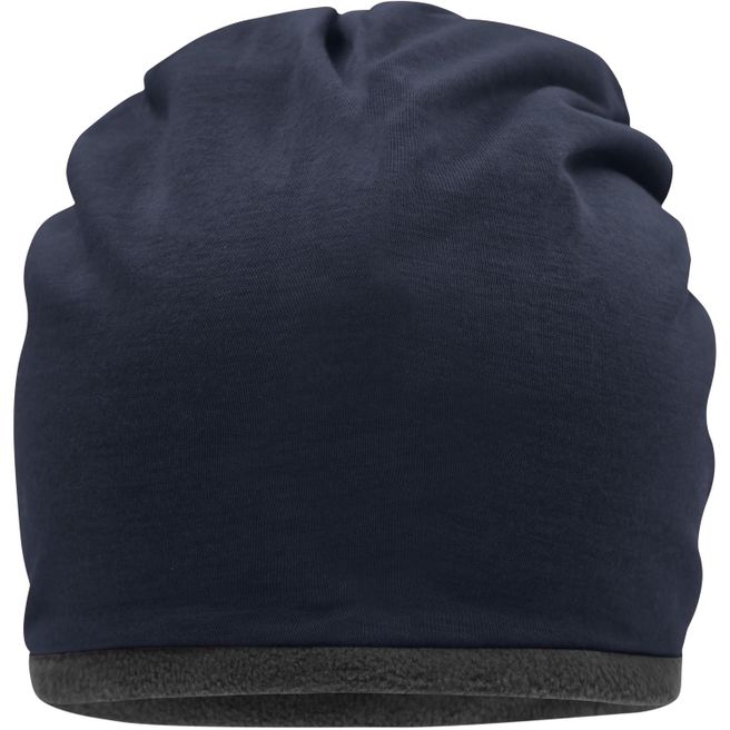 Fleece Beanie - Lässige Mütze mit Fleece-Kontrastabschluss