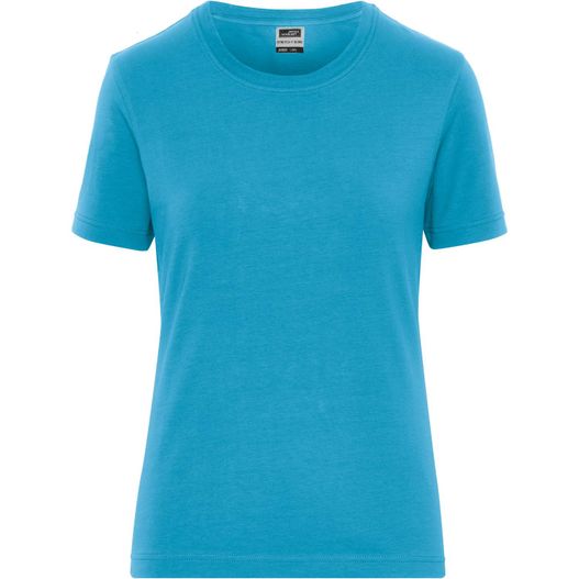 shirt mit rundem hals Ladies' BIO Stretch-T Work - SOLID - - T-Shirt aus weichem Elastic-Single-Jersey (Bild 1)