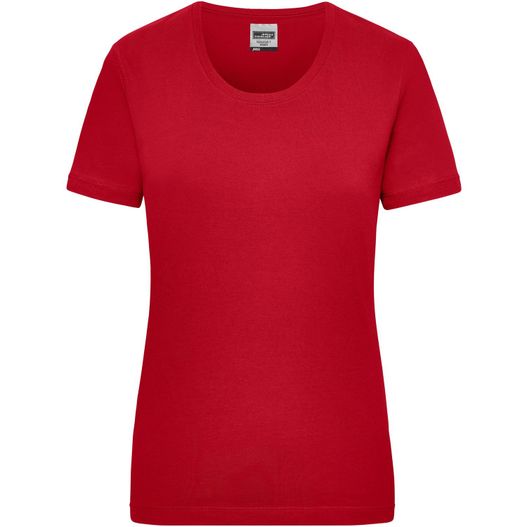 ein frauen rot t shirt Workwear-T Women - Strapazierfähiges klassisches T-Shirt (Bild 1)