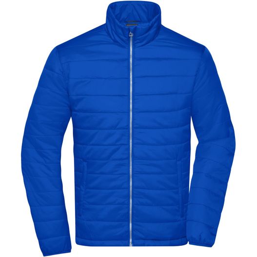 eine blaue jacke mit einem reißverschlusskragen Men's Padded Jacket - Leichte, wattierte Steppjacke (Bild 1)