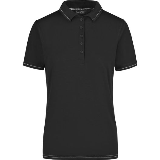Ladies' Elastic Polo - Hochwertiges Poloshirt mit Kontraststreifen (Bild 1)