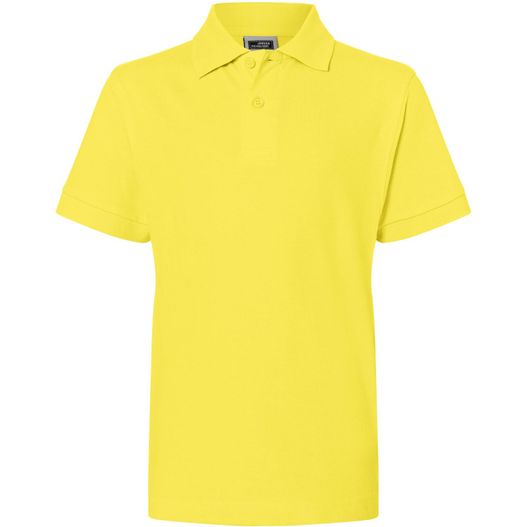 gelbes poloshirt mit weißem kragen Classic Polo Junior - Hochwertiges Polohemd mit Armbündchen (Bild 1)