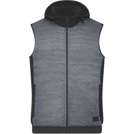 Men's Padded Hybrid Vest - Wattierte Strickfleece Weste im attraktiven Materialmix