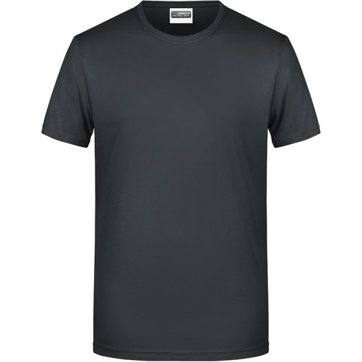 ein schwarzer t - shirt auf weißem hintergrund Men's Basic-T - Herren T-Shirt in klassischer Form (Bild 1)