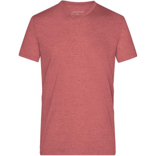 Men's Heather T-Shirt - Modisches T-Shirt mit V-Ausschnitt (Bild 1)