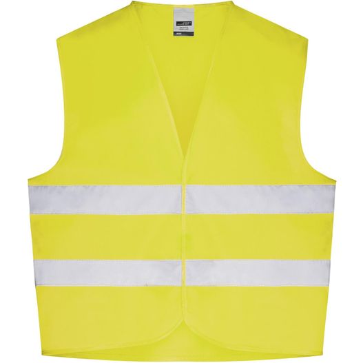 gelbe sicherheitsweste mit reflektierenden streifen Safety Vest - Leicht zu bedruckende Sicherheitsweste in Einheitsgröße (Bild 1)