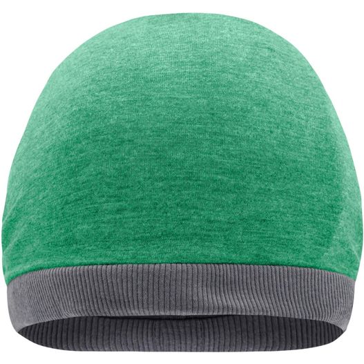 ein grüner hut mit einer grauen band Heather Summer Beanie - Legere Streetwear Mütze (Bild 1)