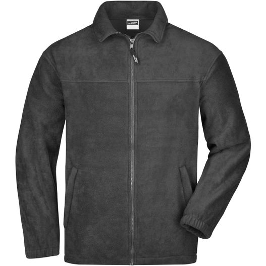 eine schwarze jacke mit einem reißverschlusskragen Full-Zip Fleece - Jacke in schwerer Fleece-Qualität (Bild 1)