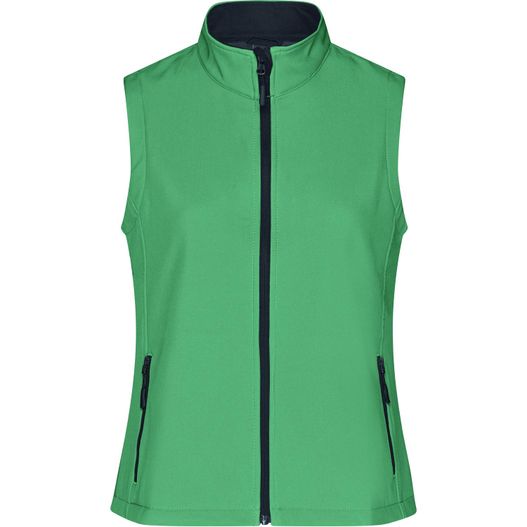 eine grüne weste mit reißverschluss vorne Men's Promo Softshell Vest - Softshellweste für Promotion und Freizeit (Bild 1)