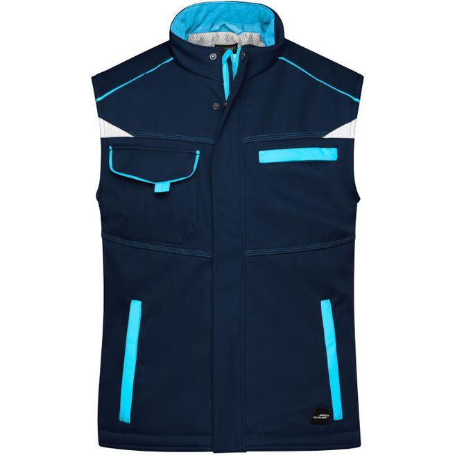 Workwear Softshell Padded Vest - COLOR - - Funktionelle Softshellweste mit warmem Innenfutter