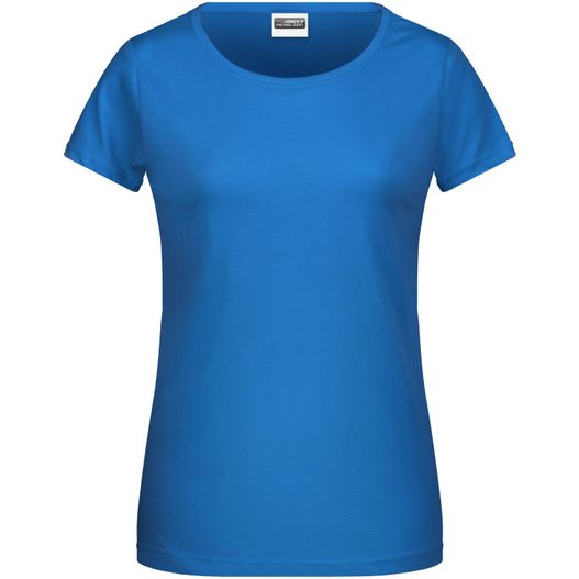 ein frauenblau t - shirt Ladies' Basic-T - Damen T-Shirt in klassischer Form (Bild 1)