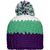 Crocheted Cap with Pompon - Angesagte 3-farbige Häkelmütze mit Pompon