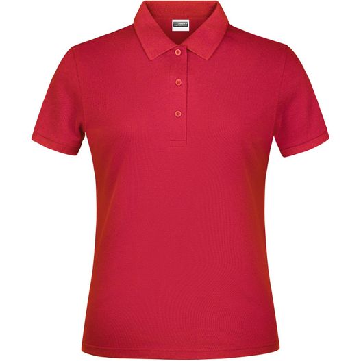 ein rotes poloshirt mit weißem kragen Promo Polo Lady - Klassisches Poloshirt (Bild 1)