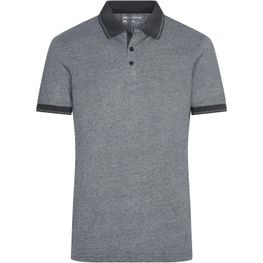 Men's Heather Polo - Melange Polo mit modischen Details