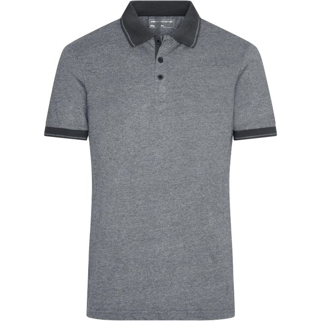 Produktabbildung Men's Heather Polo - Melange Polo mit modischen Details Men's Heather Polo - Melange Polo mit modischen Details