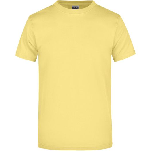 gelbes t-shirt mit weißem hintergrund Round-T Heavy (180g/m²) - Komfort-T-Shirt aus strapazierfähigem Single Jersey (Bild 1)