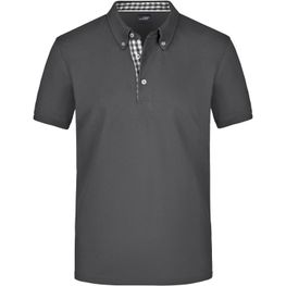 Men's Plain Polo - Polo mit Button-Down Kragen