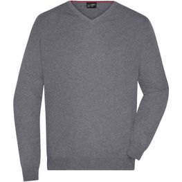 Men's V-Neck Pullover - Klassischer Baumwoll-Pullover