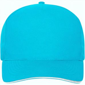 5 Panel Sandwich Cap Bio Cotton - 5 Panel Cap mit ungebürsteter Oberfläche