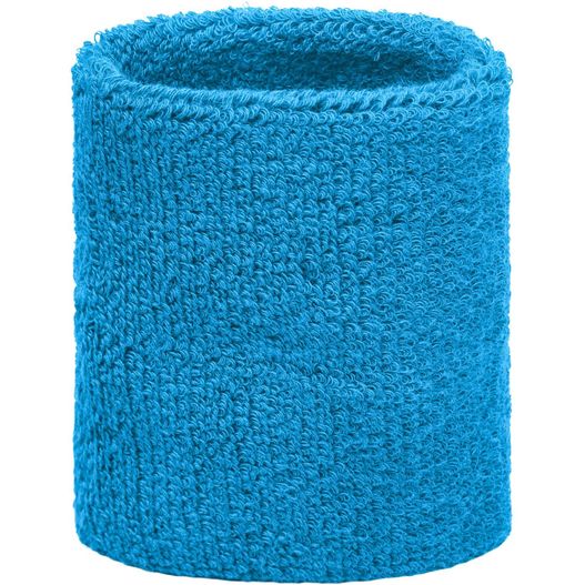 ein blaues armband auf weißem hintergrund Terry Wristband - Armschweißband aus weichem Frottee (Bild 1)