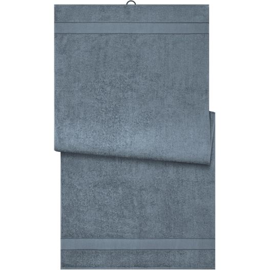 ein handtuch mit einem blauen handtuch oben Bath Sheet - Badetuch im modischen Design (Bild 1)