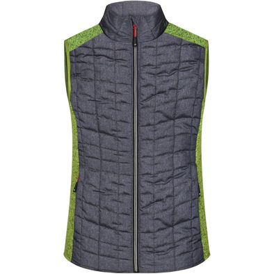Ladies' Knitted Hybrid Vest - Weste im stylischen Materialmix