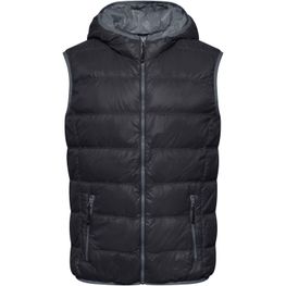 Men's Down Vest - Ultraleichte sportliche Daunenweste mit Kapuze
