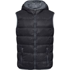 Men's Down Vest - Ultraleichte sportliche Daunenweste mit Kapuze