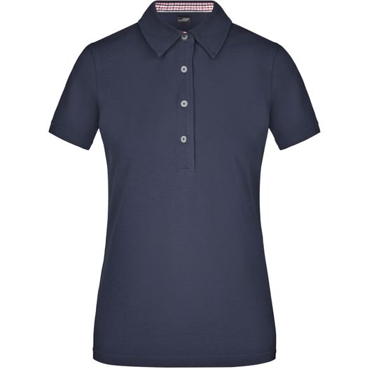 ein frauen poloshirt in marineblau Ladies' Plain Polo - Polo mit konfektioniertem Kragen (Bild 1)