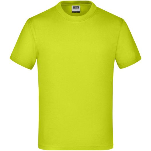 ein hellgelbes t-shirt auf weißem hintergrund Junior Basic-T - Kinder Komfort-T-Shirt aus hochwertigem Single Jersey (Bild 1)