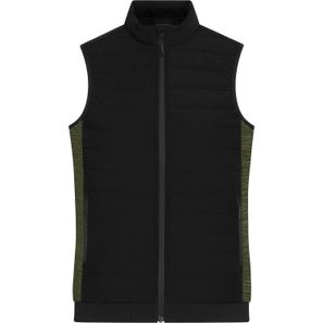 Ladies' Padded Hybrid Vest - Wattierte Weste mit Stehkragen im attraktiven Materialmix