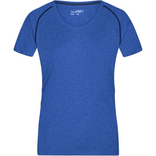 ein blaues hemd mit einem seitenstreifen Ladies' Sports T-Shirt - Funktionsshirt für Fitness und Sport (Bild 1)