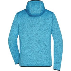 Men's Knitted Fleece Hoody - Kapuzenjacke aus Strickfleece in Melange-Optik
