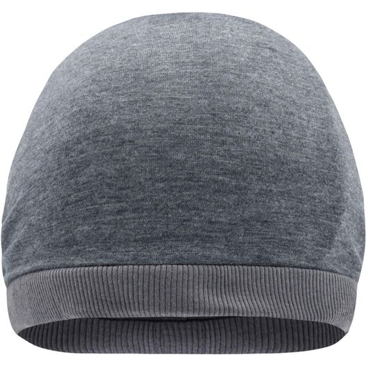 ein grauer hut mit einer schwarzen band Heather Summer Beanie - Legere Streetwear Mütze (Bild 1)