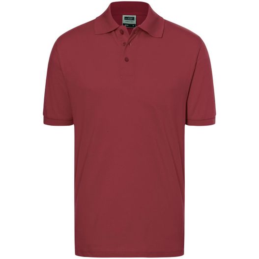 ein rotes poloshirt mit einem kragen und einem geknöpften kragen Classic Polo - Hochwertiges Polohemd mit Armbündchen (Bild 1)