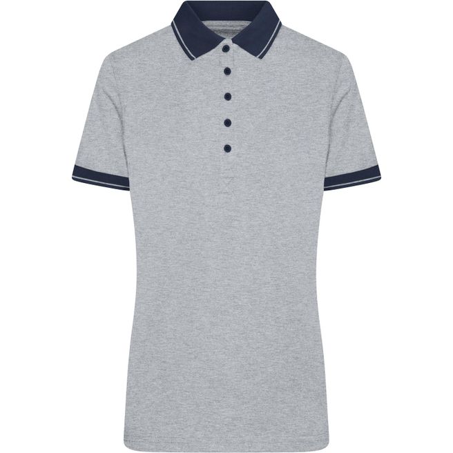 Ladies' Heather Polo - Melange Polo mit modischen Details